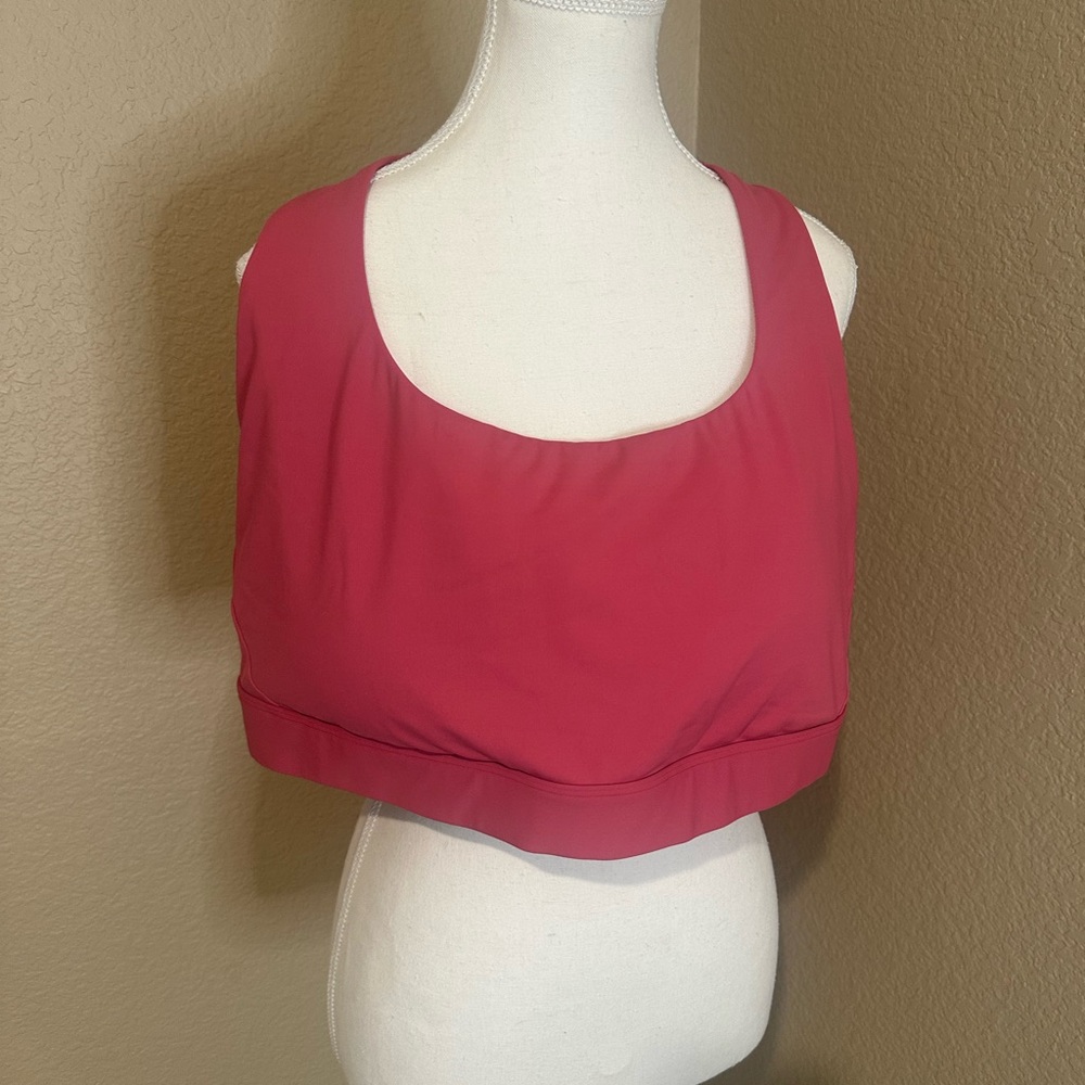 Athleta Pink Sports Bra with Racerback Design - Picture 3 of 9